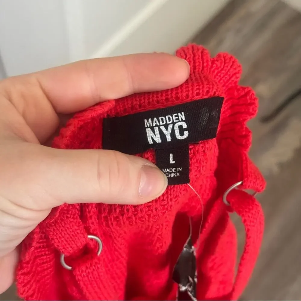 Steve Madden NYC Crochet Knit Dress L